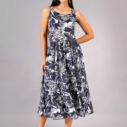 JC4U Women Floral Fit & Flare Midi Dress-image-27