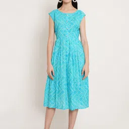FABRIC FITOOR Floral Print Fit & Flare Midi Dress-image-97