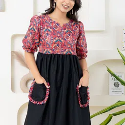 WEAVLLITE Floral Print Fit & Flare Midi Dress-image-59