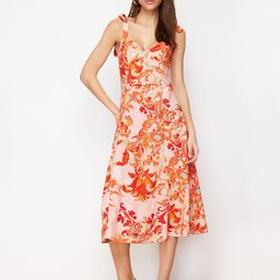 Trendyol Floral Printed Fit & Flare Midi Dress-image-27