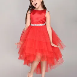 Toy Balloon kids Girls Cap Sleeves Sequined Detailed Fit & Flare Midi Dress-image-77