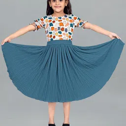BAESD Print Georgette Fit & Flare Midi Dress-picture-31