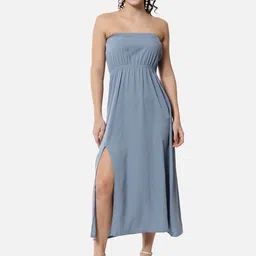 ALL WAYS YOU Strapless Crepe Fit & Flare Midi Dress-picture-52