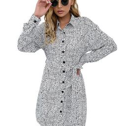 StyleCast White Print Shirt Midi Dress-image-73
