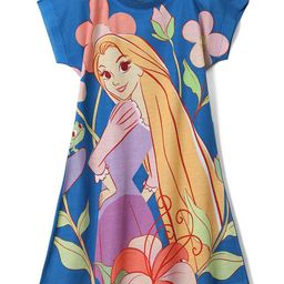 Wear Your Mind Girls Rapunzel Printed Cotton T-shirt Dress-image-95