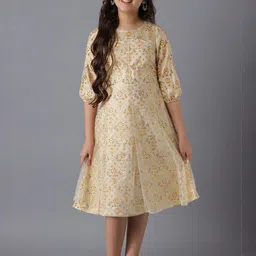AURELIA Floral Printed Net A-Line Midi Dress-picture-6