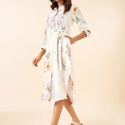 AKKRITI BY PANTALOONS Women Floral Print A-Line Midi Dress-image-46