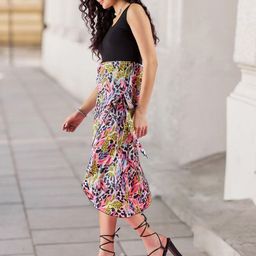 DressBerry Women Floral Printed Round Neck Fit and Flare Dress-picture-19