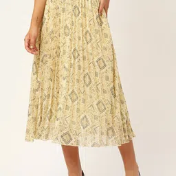 Slenor Georgette Printed Flared Midi Skirt-picture-20