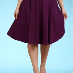 BAESD High-Rise Flared Midi Skirt-picture-56