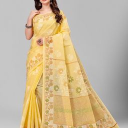 RATAN Floral Printed Pure Cotton Saree-image-13
