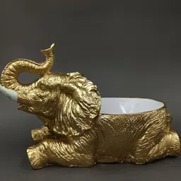 CraftVatika Gold-Toned & White Marble Idol Showpiece-picture-5