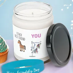 Aromatic Fables White & Blue Friendship Band With Scented Candle Home Gift Set-picture-15