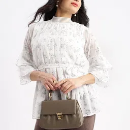 SHOWOFF Flared Sleeve Chiffon Top-image-3