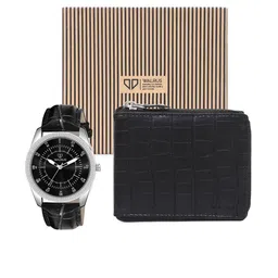 Walrus Men Accessory Gift Set of Analog Round Dial Watch and Wallet-image-57