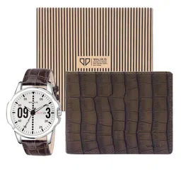 Walrus Men Accessory Gift Set of Analog Dial Watch And Vegan Wallet Comes with a box-picture-19