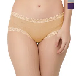 Bella Voste Pack Of 3 Self-Designed Hipster Briefs PT-503-Beige-Grey-Purple-M-picture-13