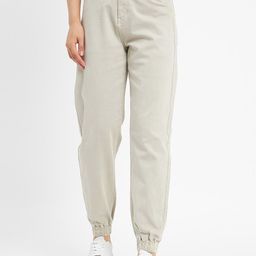 Madame Women Mid Rise Clean Look Cotton Cropped Joggers-image-74