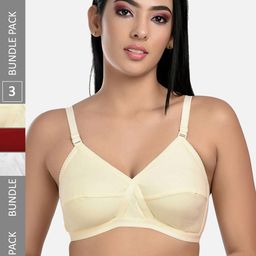StyFun Pack Of 3 Non Padded Full Coverage All Day Comfort Dry Fit Everyday Bra-picture-24