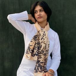 BUTA BUTI Floral Printed Cotton Scarf-image-65