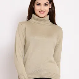 Style Quotient Women Beige Acrylic Pullover-55