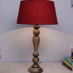 Homesake Red Table Lamp with Shade-5