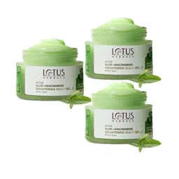 Lotus Herbals Set Of 3 Active Aloe + Niacinamide Calm & Brighten Night Gel - 50g Each-54