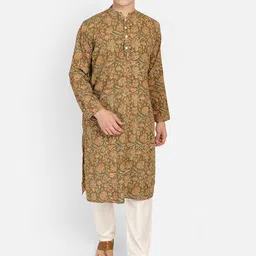 PAROKSH Men Floral Printed Kurta-21