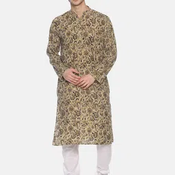 PAROKSH Men  Floral Printed Kurta-14