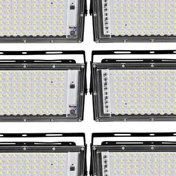 SPARK WORLD White 6Pcs Square Shaped Outdoor Lamps-3