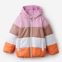 The Souled Store Girls Colourblocked Hooded Lightweight Padded Jacket-56