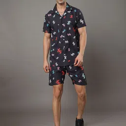 Bushirt Conversational Printed Night suit-image-64