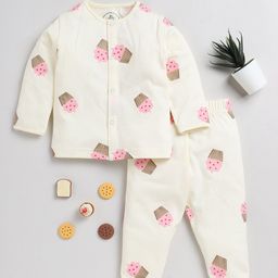 Clt.s Kids Conversational Printed Pure Cotton Night suit-21