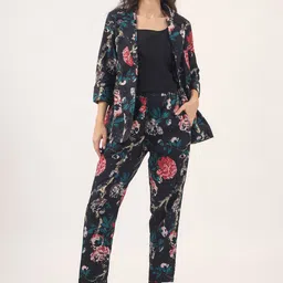 SANSKRUTIHOMES Floral Printed Pure Cotton Top With Trousers & Jacket-picture-20