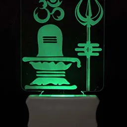 NMII Blue Lord Shivling Printed Abstract Shape Table Lamps-47