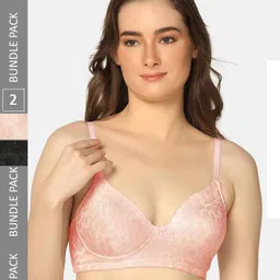 Curvy Love Pack Of 2 Full Coverage Lightly Padded T-shirt Bra With All Day Comfort-48