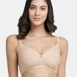Inner Sense Beige Maternity Sustainable Bra-Full Coverage Lightly Padded-32