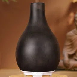 IRIS CELESTE Black Ultrasonic Aroma Oil Diffuser With 7-Colour Changing LED Lights-5