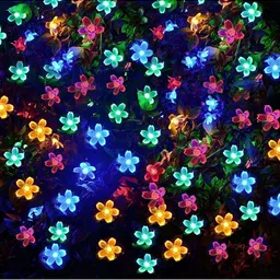 ENORMITY 16-pcs Blue & Green Flower-Shaped LED String Lights-18