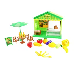 CHOCOZONE Kids Green & Yellow Fruit Shop Pretend Play Set-99