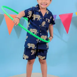Stuffie Land Boys Printed Pure Cotton Clothing Set-image-4