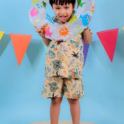 Stuffie Land Boys Printed Pure Cotton Clothing Set-image-26