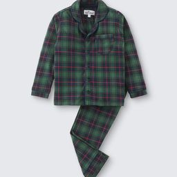 Nite Flite Kids Checked Lapel Collar Pure Collar Shirt With Lounge pants-10
