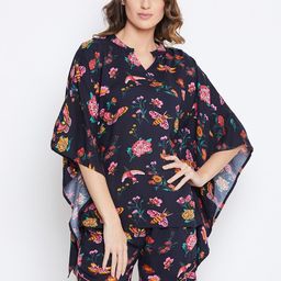 The Kaftan Company Floral Printed Night Suit-image-30
