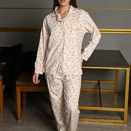 ODETTE Women Printed Night suit-image-14