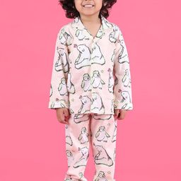 Polka Tots Boys Printed Night suit-36