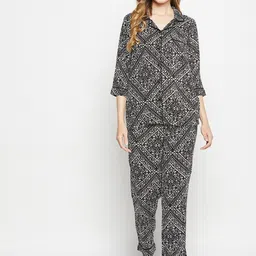 Nuwah Geometric Printed Night Suit-picture-58