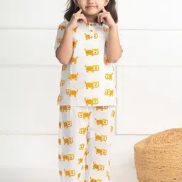 Klephant Girls Conversational Printed Pure Cotton Night suit-picture-10