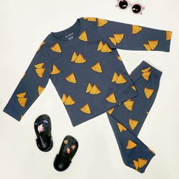 BE AWARA Kids Graphic Printed Pure Cotton T-shirt & Pyjamas-image-58