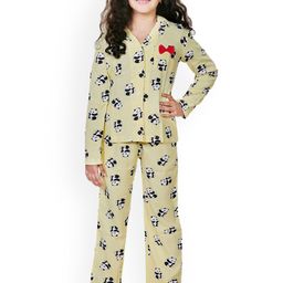 The Snug Studio Girls Panda Printed Night suit-image-10